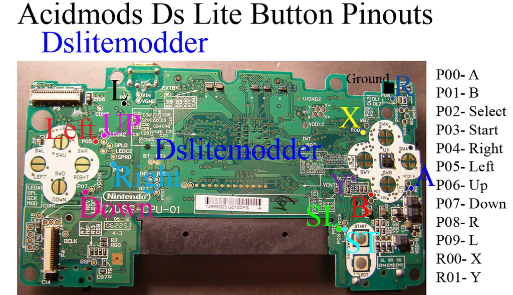 [DS Lite] Motherboard Pinouts